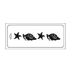 Трафарет пластиковый 10 х 25 см, Морской мотив фото 1 &mdash; PalitraMastera