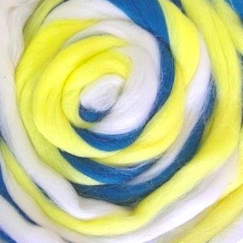 ГРЕБЕННАЯ ЛЕНТА   П.ТОНКАЯ ШЕРСТЬ (1517-Мультиколор(жёлтый/белый/т.синий)) — PalitraMastera