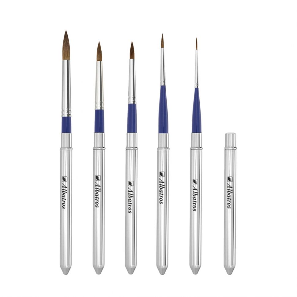 Кисть в футляре кр.,синтетика, имитация колонка №3 фото 1 — PalitraMastera