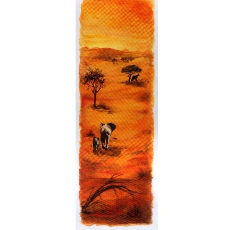 Бумага рисовая для декупажа, размер листа 25х70 см, Африканский ландшафт 2 — PalitraMastera