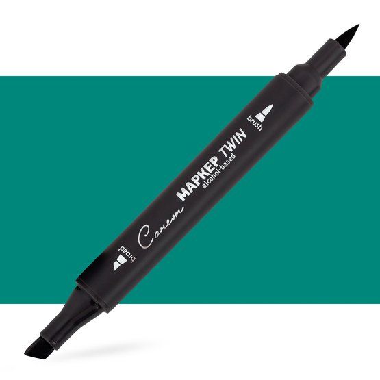 Маркер спиртовой Сонет Twin Brush, балтийский зеленый — PalitraMastera