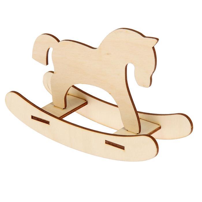 Заготовка для декора из фанеры "Лошадка-качалка объемная" (набор 5 деталей) 150x120x0,Змм 1351470 фото 1 — PalitraMastera