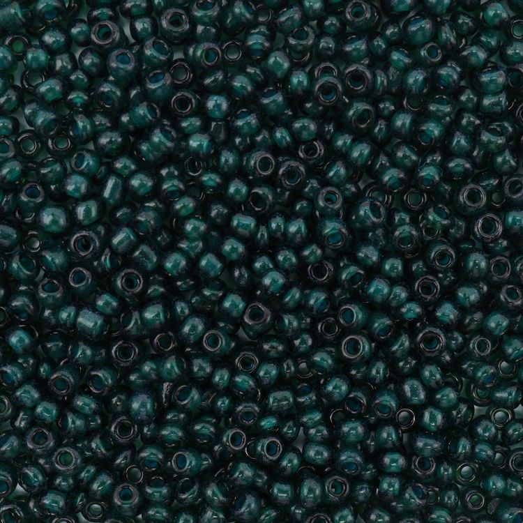 Бисер Astra&amp;Craft 11/0, 20г (23А-2 т. изумруд/прозрачный с цветным центром) — PalitraMastera