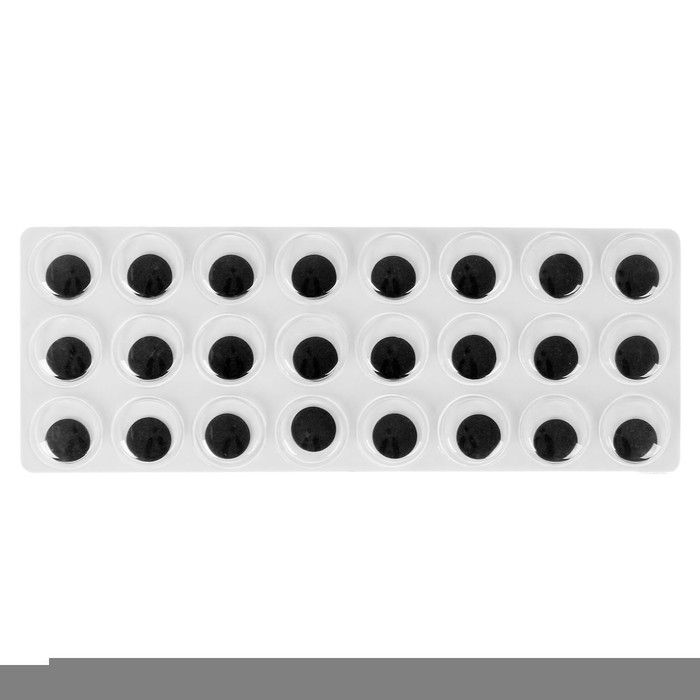 Глазки бегающие на клеевой основе, набор 24 шт., размер 1 шт: 1,5 см фото 1 — PalitraMastera