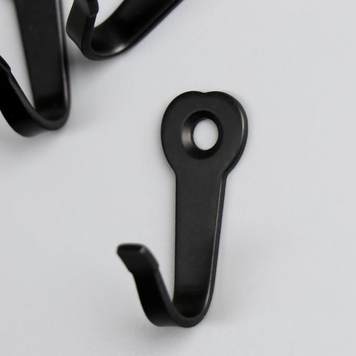 Крючок металл &quot;Сердечко&quot; чёрный 4х1,6х0,8 см  5091311 — PalitraMastera