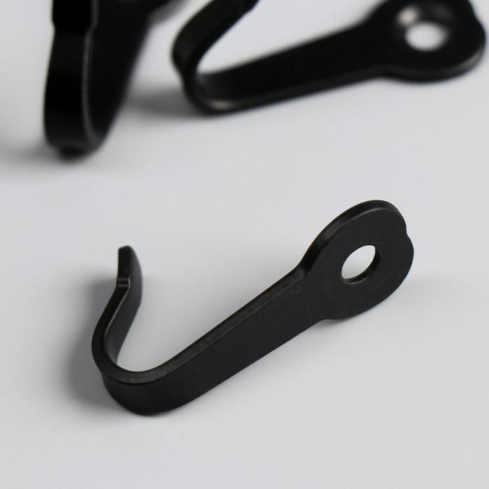 Крючок металл &quot;Сердечко&quot; чёрный 4х1,6х0,8 см  5091311 — PalitraMastera