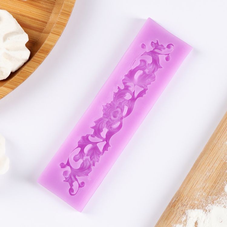 Молд Доляна «Лепнина», силикон, 13,5х3,5 см, цвет МИКС — PalitraMastera