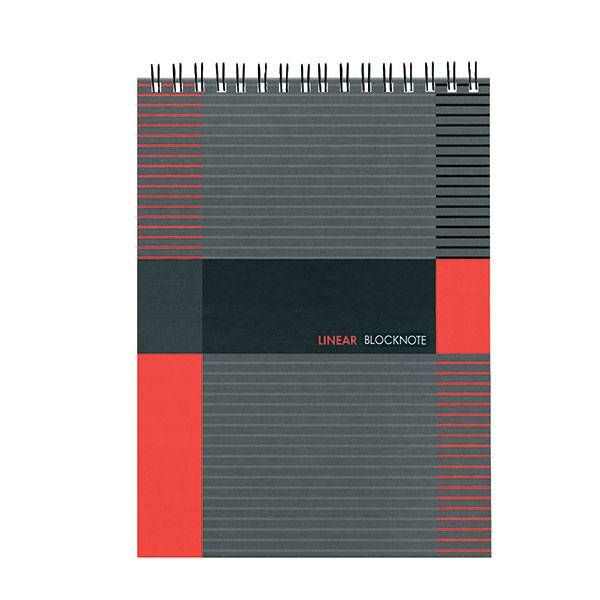 Блокнот А5, 80 л. кл. на гребне INFORMAT ЛИНЕР тв. обл. выб. УФ-лак &mdash; PalitraMastera