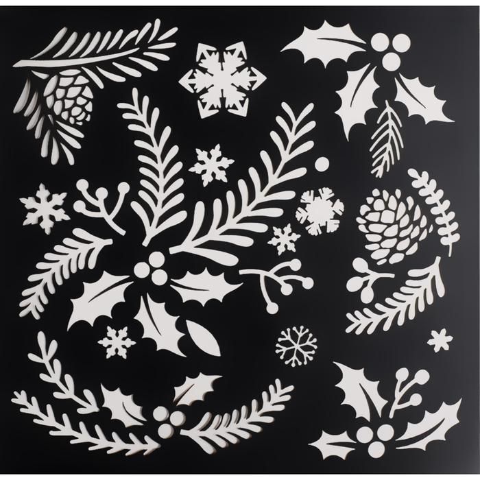 Трафарет для творчества «В зимнем лесу», 15 * 15 см — PalitraMastera