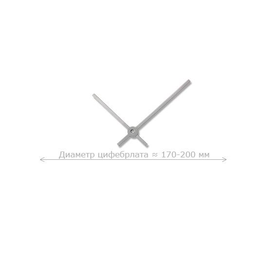 Комплект стрелок (часовая и минутная) 56-78 мм 3156 LZ серебро — PalitraMastera