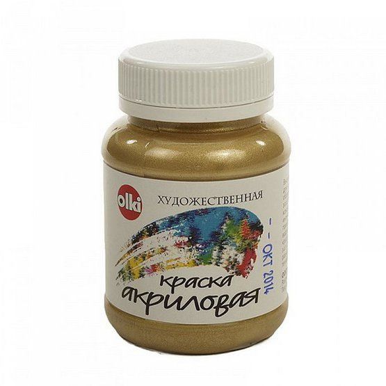 Акрил художественный &quot;Металлик&quot; золотая светлая, 100 мл — PalitraMastera