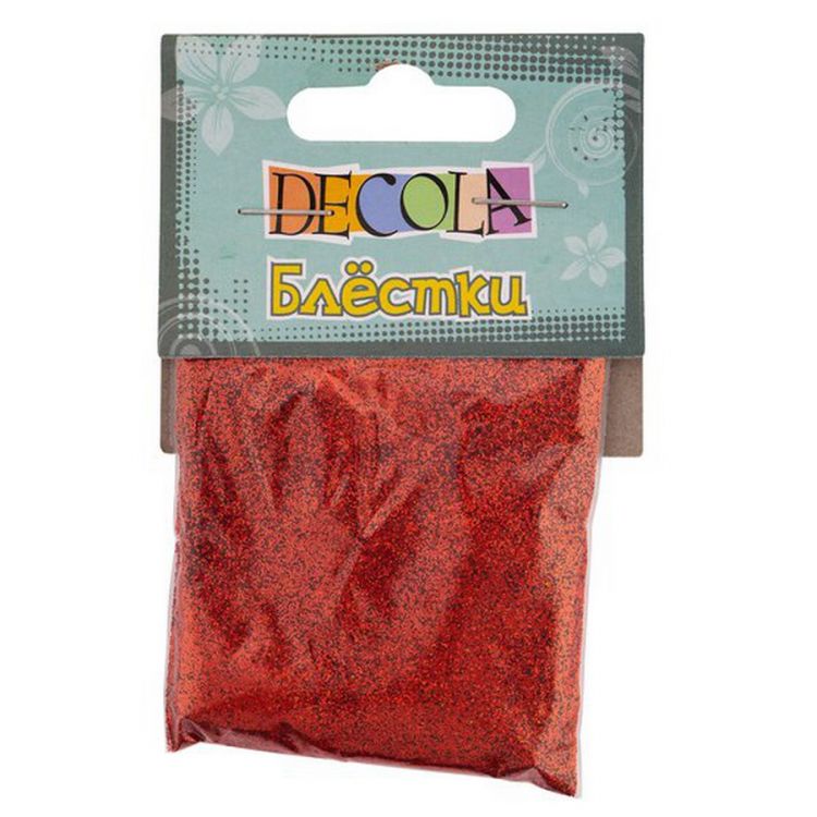 Блестки декоративные Декола, размер 0,3 мм, красный — PalitraMastera