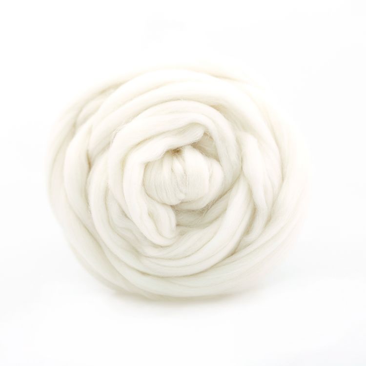 Тонкая шерсть 100% белый 001, 100 гр мериносовая для валяния &mdash; PalitraMastera