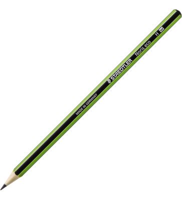 Карандаш ч/гр STAEDTLER "Noris eco" тв.H, цв. корпуса - черн./зел. фото 1 — PalitraMastera