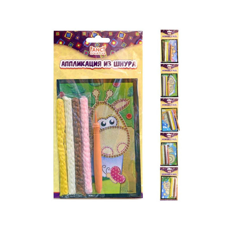 Набор для творчества АППЛИКАЦИЯ ИЗ ШНУРА, 15*10см ,FANCY CREATIVE фото 1 — PalitraMastera