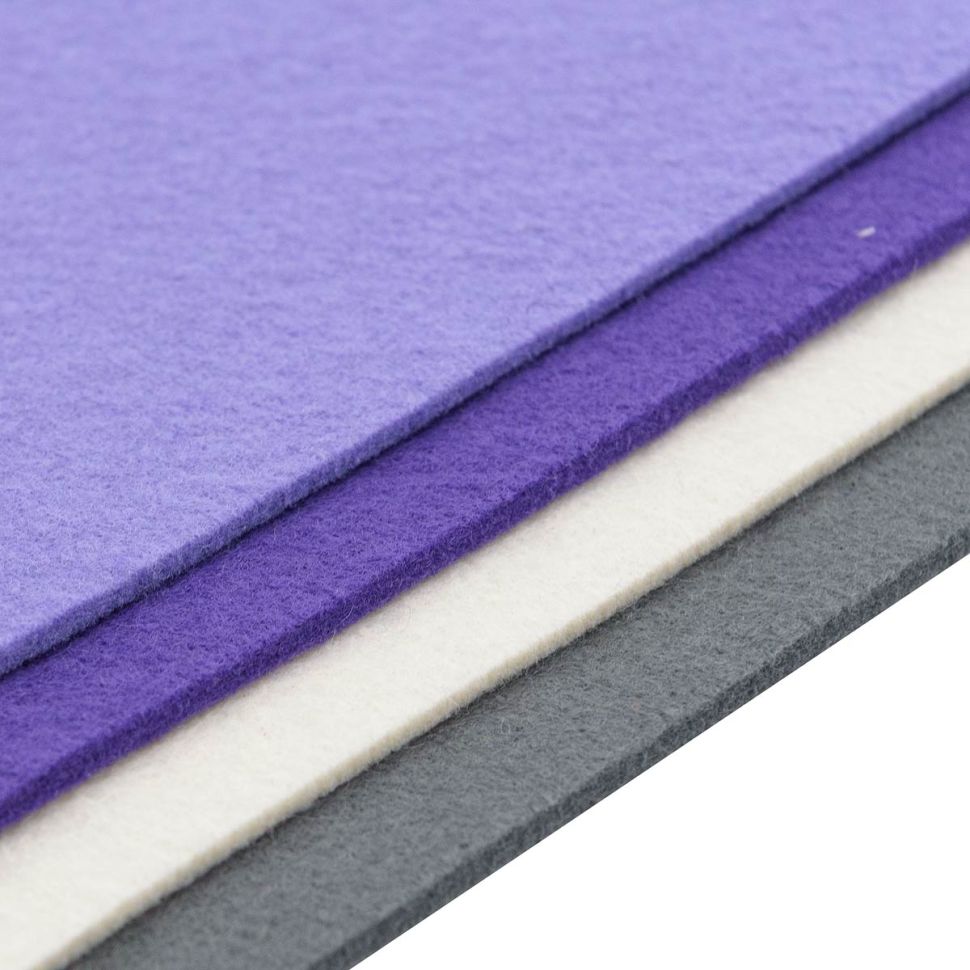 Фетр листовой мягкий ассорти, 3.0мм, 400гр, 20х30см, 4шт/упак Astra&Craft (4) фото 1 — PalitraMastera