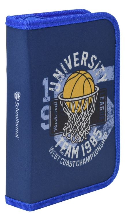 Пенал 1 секц. Schoolformat BASCKETBALL 130х200 2 откид. планки молния с тканевым покрытием — PalitraMastera