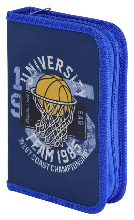 Пенал 1 секц. Schoolformat BASCKETBALL 130х200 2 откид. планки молния с тканевым покрытием — PalitraMastera