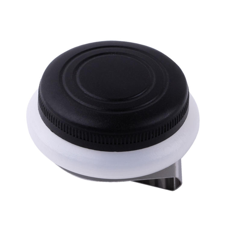 Масленка одинарнарная пластиковая с крышкой, диаметр 5 см,  высота 1,7 см, форма - &quot;пузатая&quot; (Сонет) — PalitraMastera