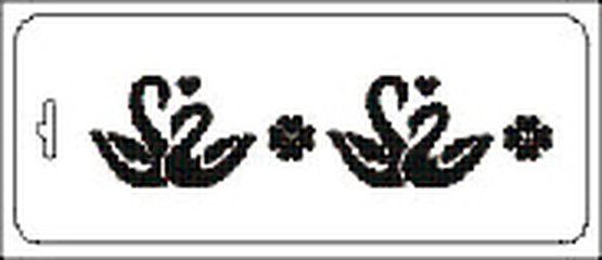 Трафарет пластиковый 10 х 25 см, Лебеди АКЦИЯ!!!--- фото 1 &mdash; PalitraMastera