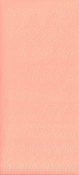Контурные наклейки &quot;Большие цифры&quot;, лист 10x24,5 см, цвет лососевый — PalitraMastera