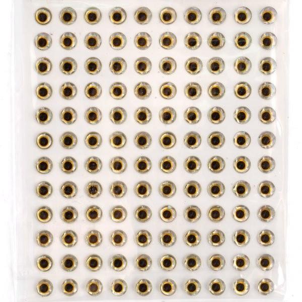 Глазки клеевые арт.КЛ.7-10127 цв.светло-коричневые,черный зрачок 1 шт — PalitraMastera