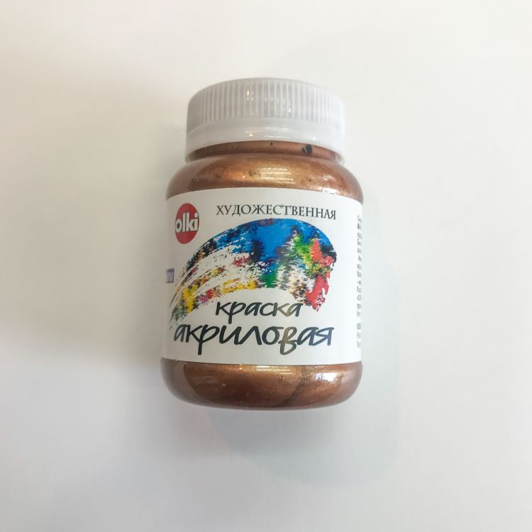 Акрил художественный &quot;Металлик&quot; бронза, 100 мл — PalitraMastera