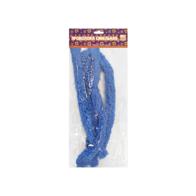 Проволока синельная Пушистая d=30 мм, длина 30см, 4шт, 7 цветов в ассорти, п/п с е/подвесом, (FANCY CREATIVE) — PalitraMastera