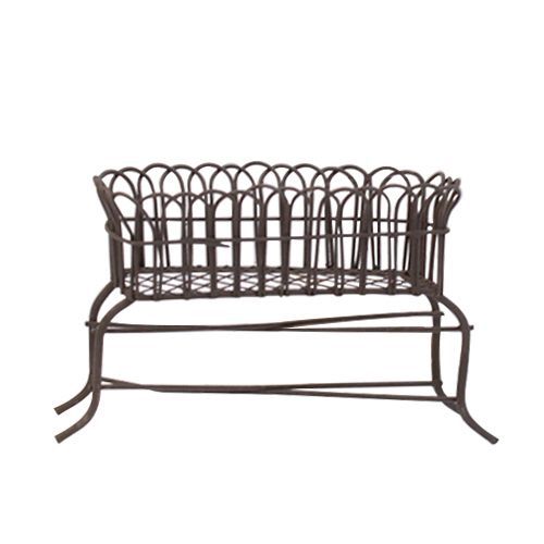 SCB271032 Металлическая мини жардиньерка прямоугольная, коричневая 11*6см фото 1 — PalitraMastera