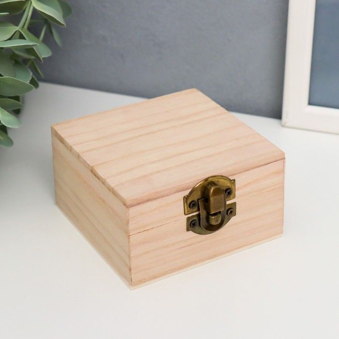Шкатулка дерево для росписи &quot;Квадрат&quot; 4х8х8 см 1847173 — PalitraMastera