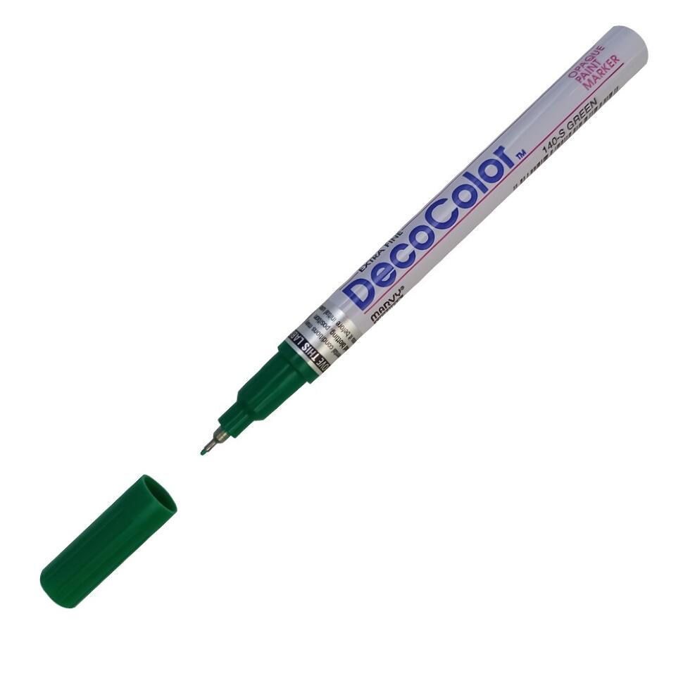 Маркер лаковый с тонким наконечником 0,8мм зел. MAR140/4 GREEN /Marvy фото 1 — PalitraMastera