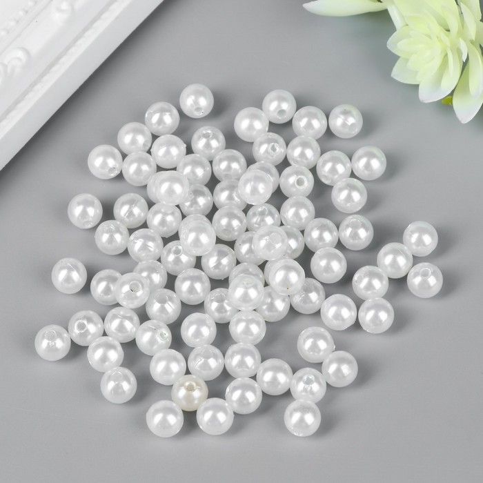 Набор декоративных бусин для творчества &quot;Жемчуг&quot; d=0,8 см 20 гр 1364537 — PalitraMastera