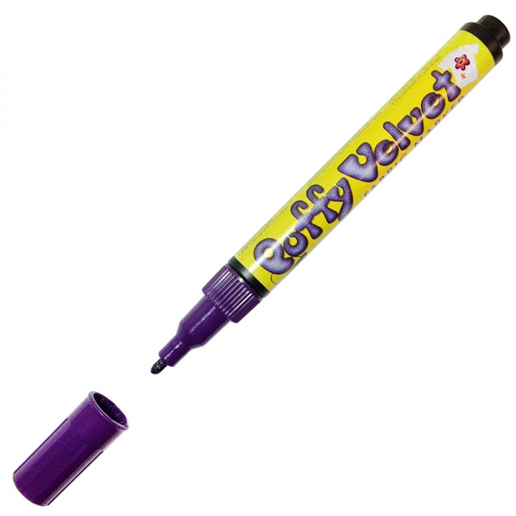Маркер для ткани с эффектом бархата, 2-3 мм фиолет. MAR1022/8 /Marvy — PalitraMastera