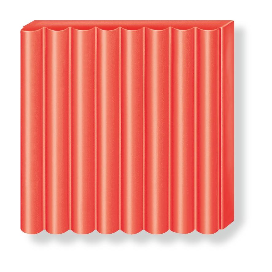 Пластика (в печке запекаемая масса) Fimo effect полупрозрачный красный брус 56г фото 1 — PalitraMastera