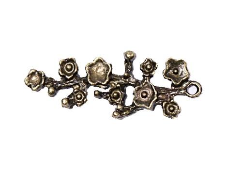 из набора металлических подвесок ВЕТОЧКА С ЦВЕТАМИ 17*42мм, 1шт SCB 25011542 — PalitraMastera