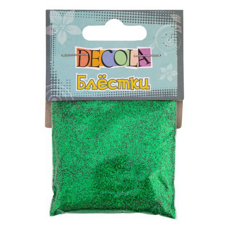Блестки декоративные Декола, размер 0,3 мм, зеленый — PalitraMastera