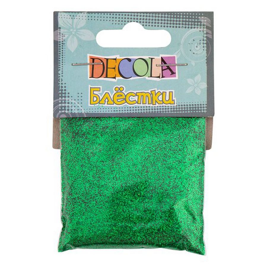 Блестки декоративные Декола, размер 0,3 мм, зеленый фото 1 — PalitraMastera
