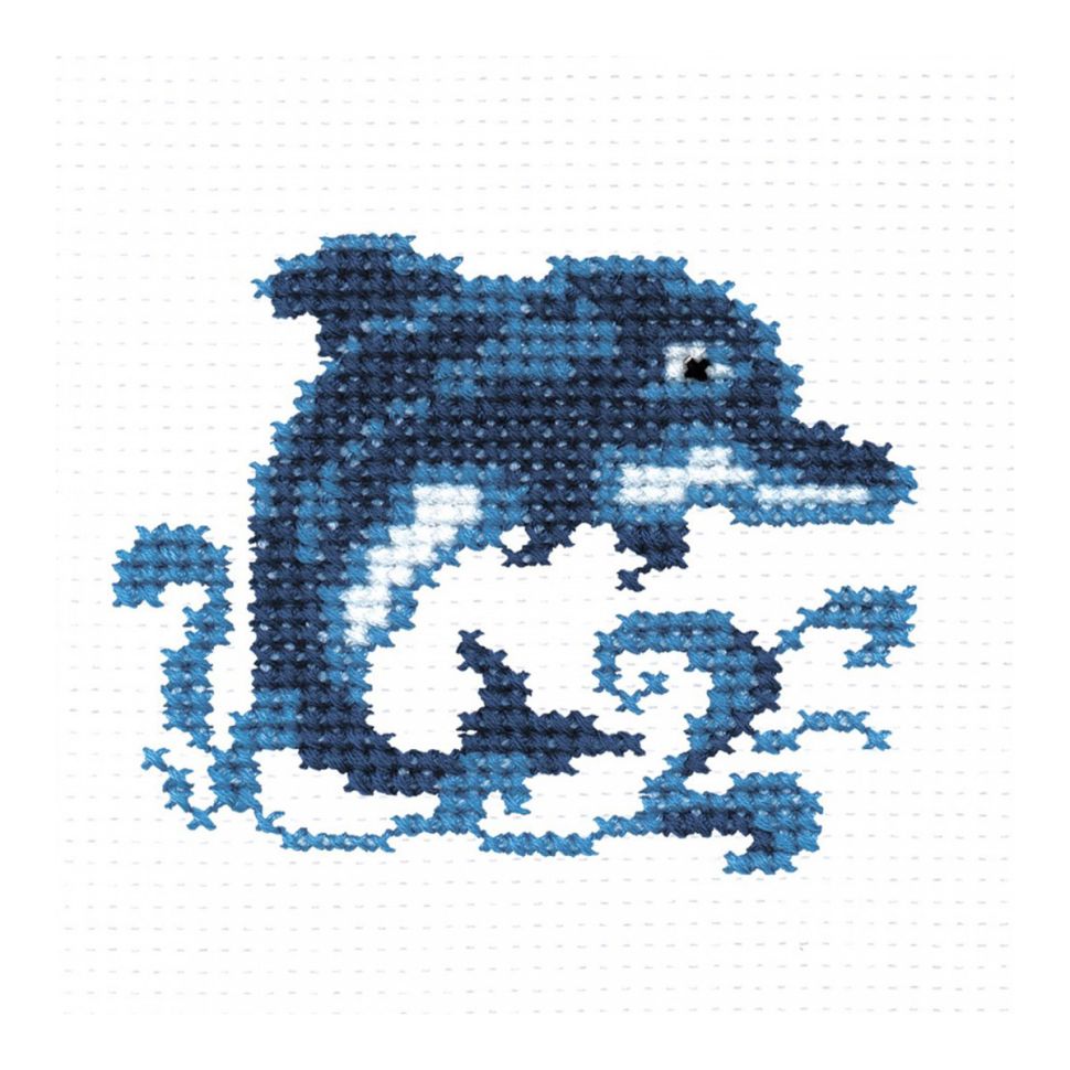 568 Набор для вышивания РС-Студия 'Дельфин' 7*9 см фото 1 — PalitraMastera