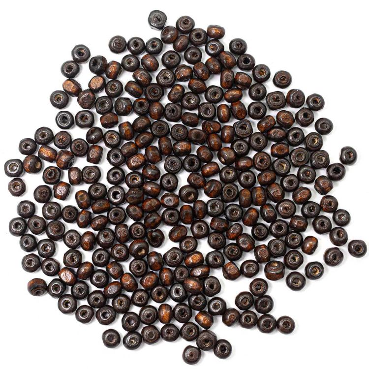 Деревянные бусины круглые, 10мм, 50 гр (т.коричневый) &mdash; PalitraMastera