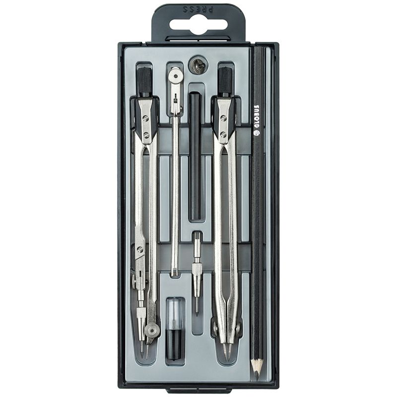 Набор чертеж. ГЛОБУС ТЕХНИКА 155 мм 8 пр. пласт. пенал европодвес фото 1 — PalitraMastera