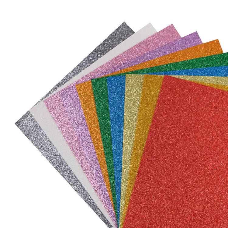 Фоамиран с глиттером 'Ассорти', 20х30см, 2мм, 1 ЛИСТ, Astra&amp;Craft — PalitraMastera