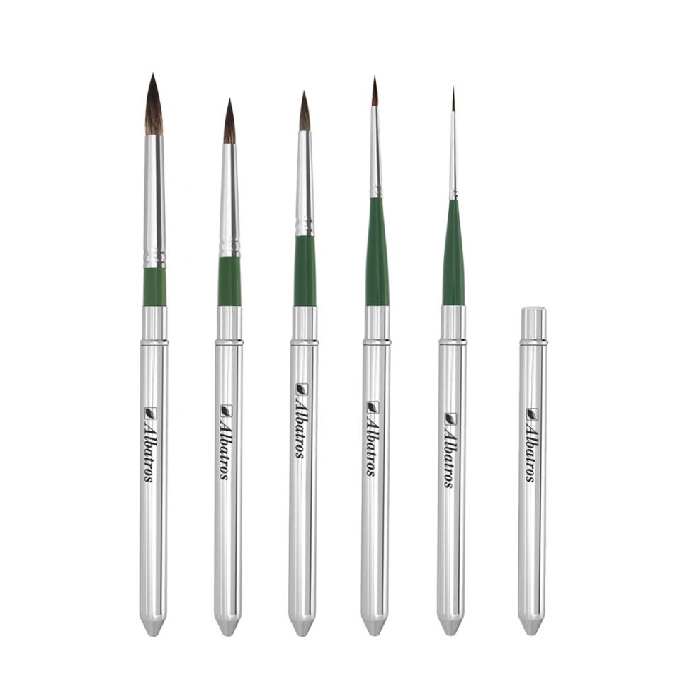 Кисть в футляре кр., синтетика, имитация белки №3 фото 1 — PalitraMastera