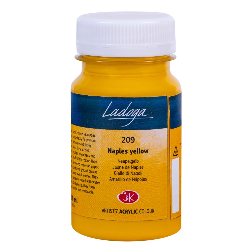 Ладога акрил 100мл Неаполитанская желтая--- фото 1 — PalitraMastera