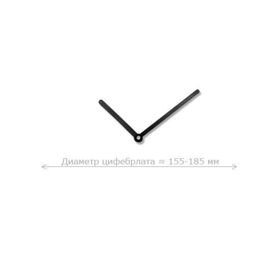 Комплект стрелок (часовая и минутная) 50-70 мм 504 LZ черный &mdash; PalitraMastera