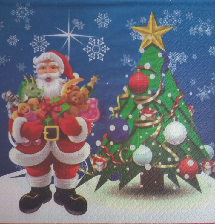 Салфетка трехслойная 33*33 &quot;Новый год&quot; 20шт/упак — PalitraMastera