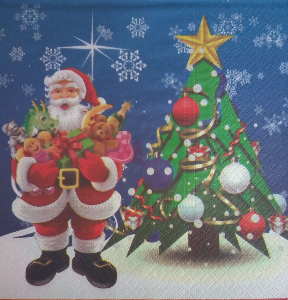 Салфетка трехслойная 33*33 "Новый год" 20шт/упак фото 1 — PalitraMastera
