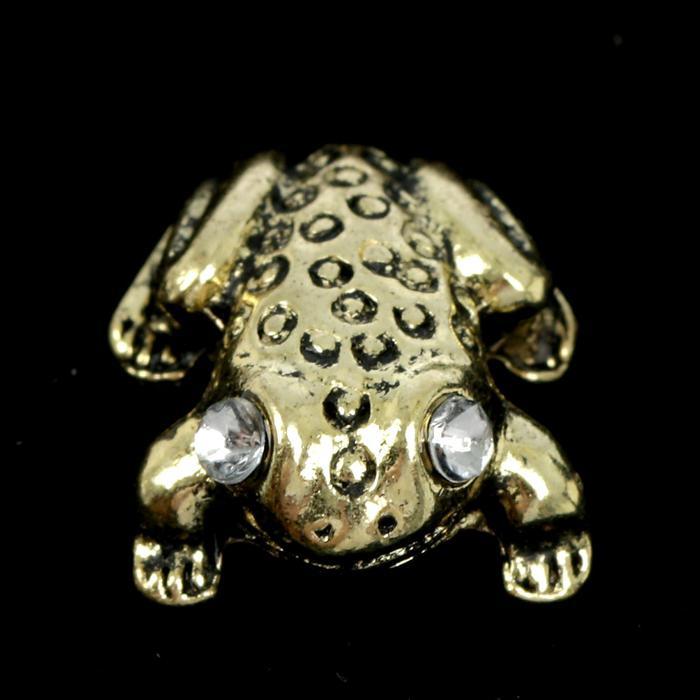 Сувенир кошельковый металл "Жаба, стразы" 1,2х0,5 см  1902200 фото 1 — PalitraMastera