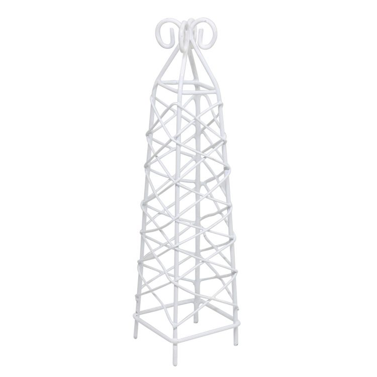 SCB271021 Металлическая мини башенка, белая 3,5*14см — PalitraMastera