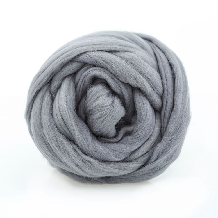 Тонкая шерсть 100%  серый №0431, 100гр мериносовая для валяния &mdash; PalitraMastera