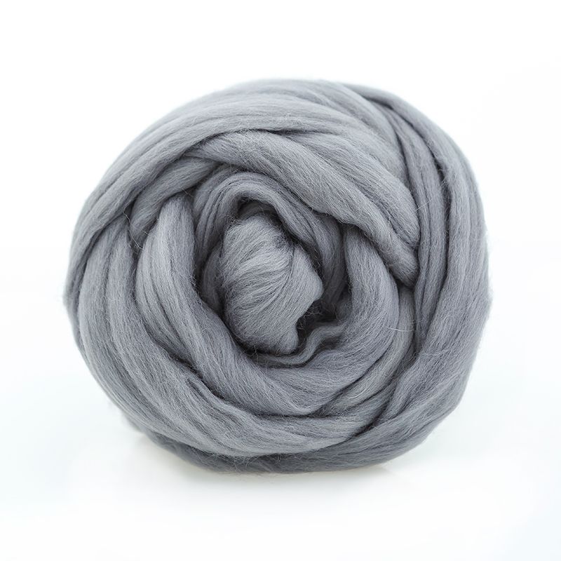 Тонкая шерсть 100%  серый №0431, 100гр мериносовая для валяния фото 1 &mdash; PalitraMastera